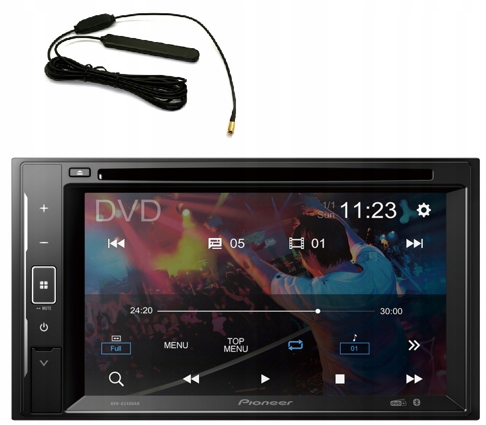 Pioneer AVH-A240DAB Autorádio CD DVD Bluetooth LCD anténa Dab Uv