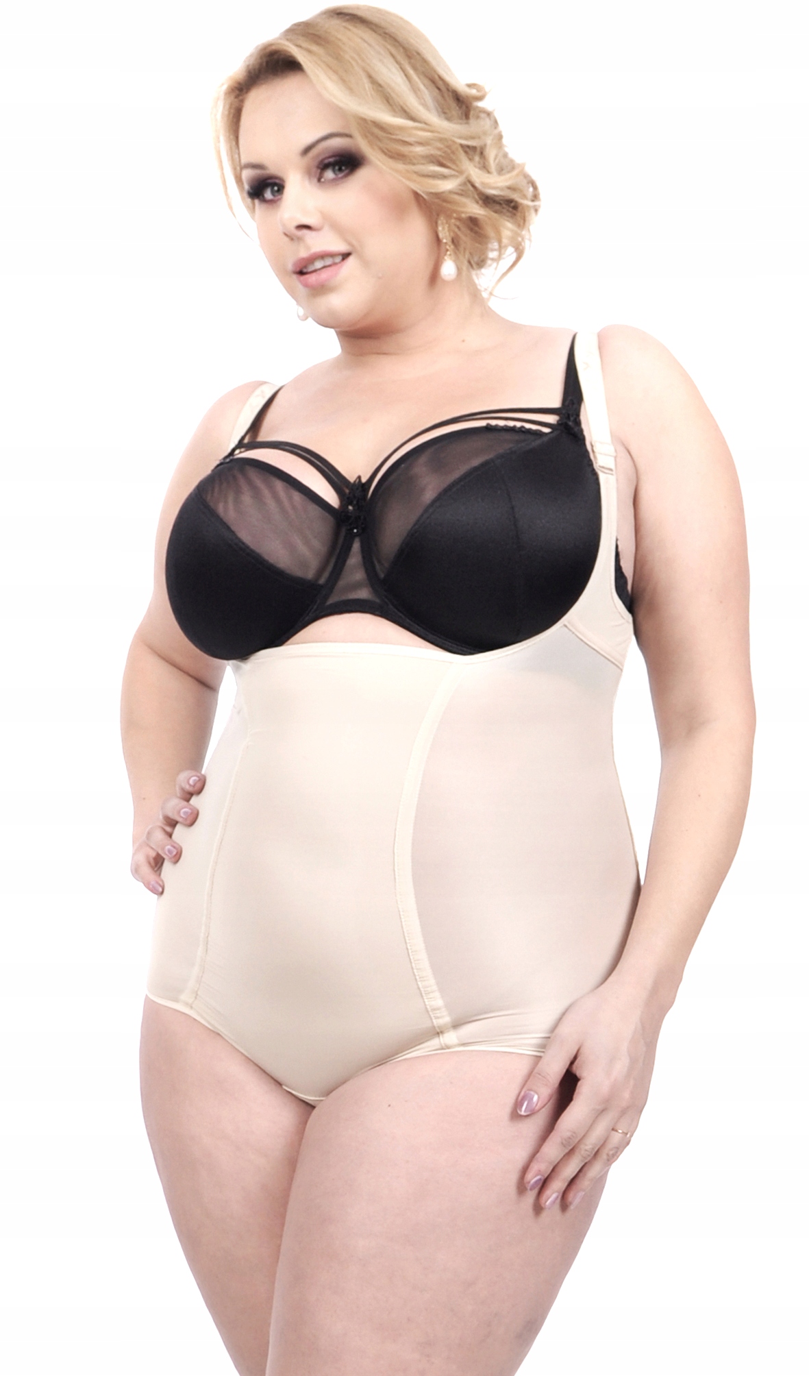 Orirose BODY mocno WYSZCZUPLAJĄCE modelujące brzuch talię PUSH-UP plus size Fason majtek figi
