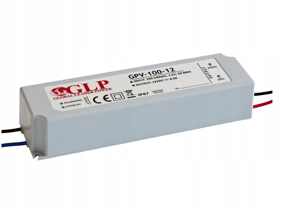 

Zasilacz Led Glp 100W 12V DC 8,3A IP67 taśma pasek