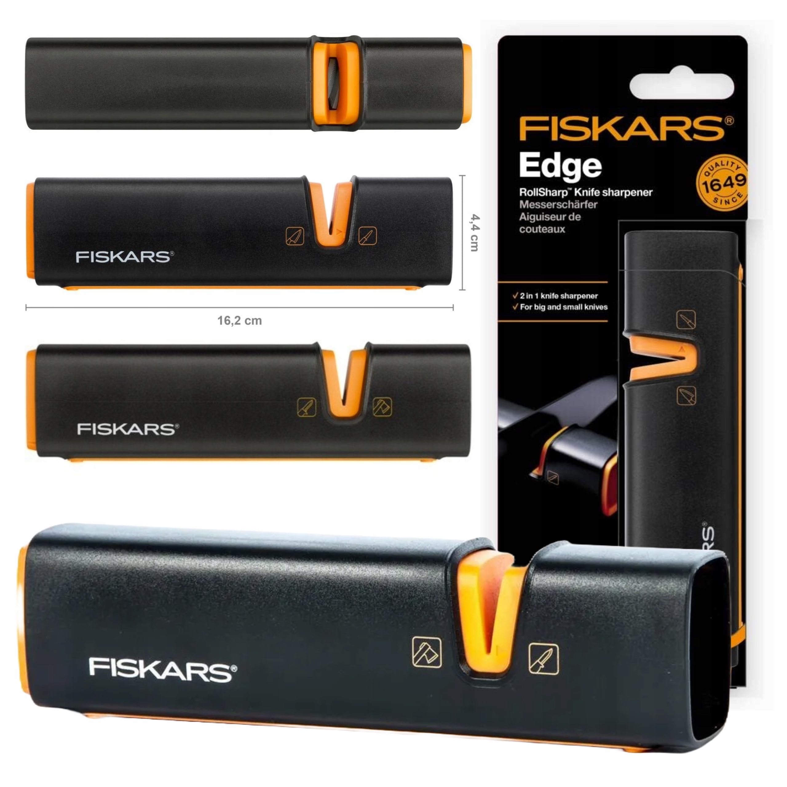 PROFESJONALNA DOMOWA OSTRZALKA DO NOZY SIEKIER | FISKARS XSHARP PRO