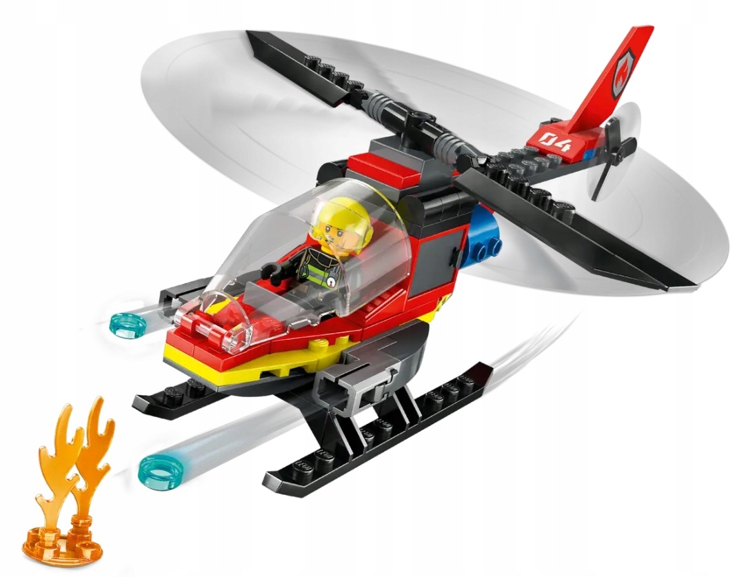 LEGO CITY Strażacki helikopter ratunkowy 60411 klocki 85 el.