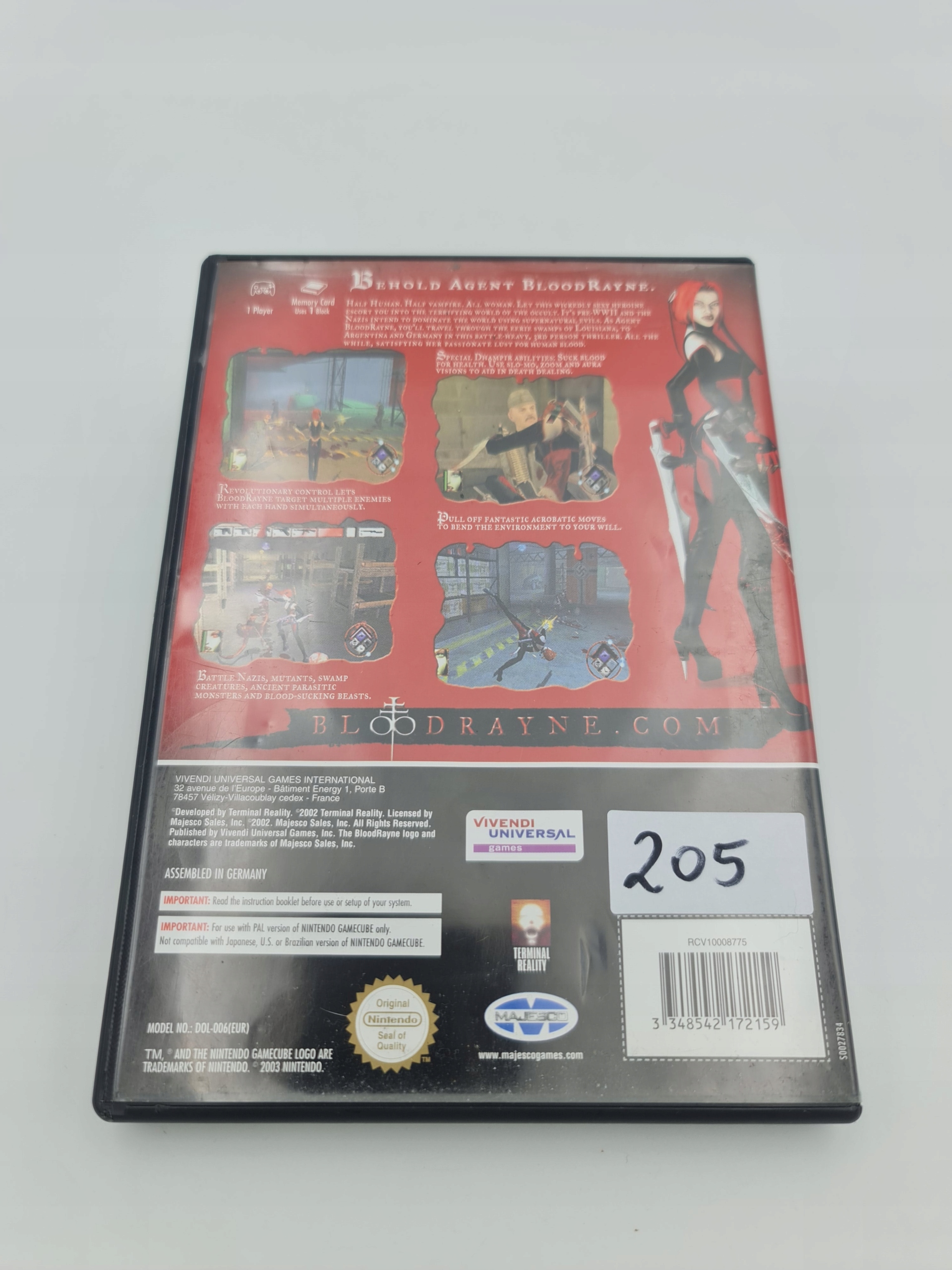 NINTENDO GAMECUBE BLOODRAYNE Platforma Nintendo GameCube