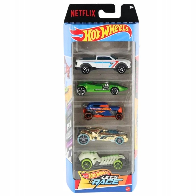 HOT WHEELS HTV42 LET'S RACE 5-Pack POJAZDY 5 AUTEK RESORAKI POJAZDY Kod producenta HTV42