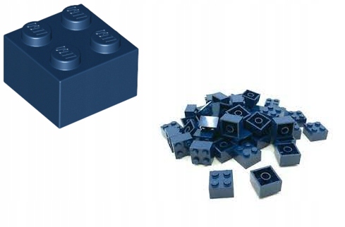 

lego klocek 2x2 Niebieski -ciemny x 10 sztuk -3003