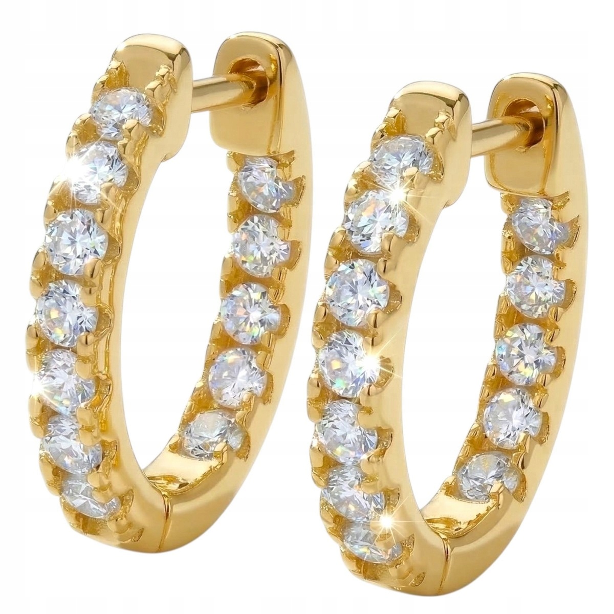 Náušnice Moissanit Kola zlato & stříbro diamant kultivovaný briliantem