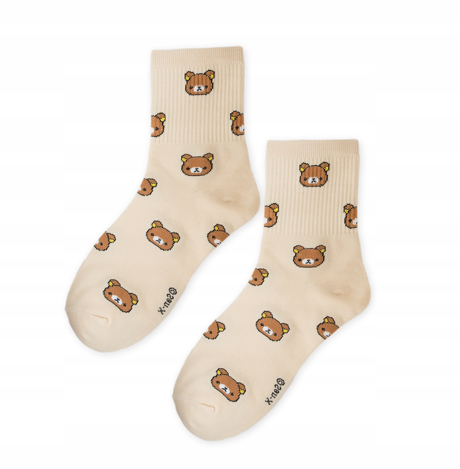 

Skarpetki z misiem miś misiu beżowe unisex