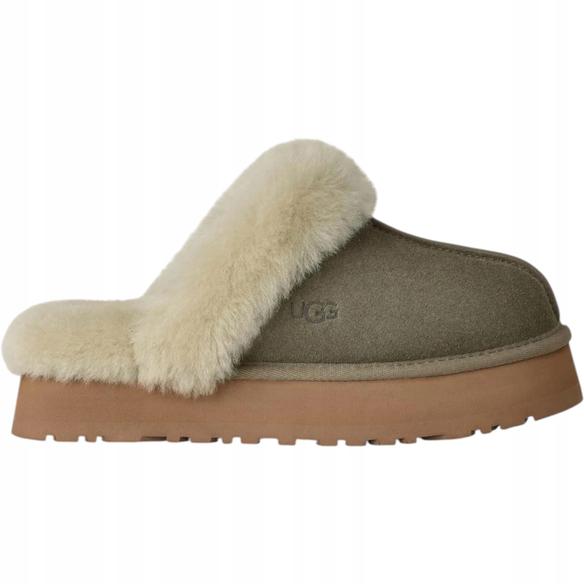 Pantofle Ugg Disquette 1122550-MRNM zelené semišové vlněné 36