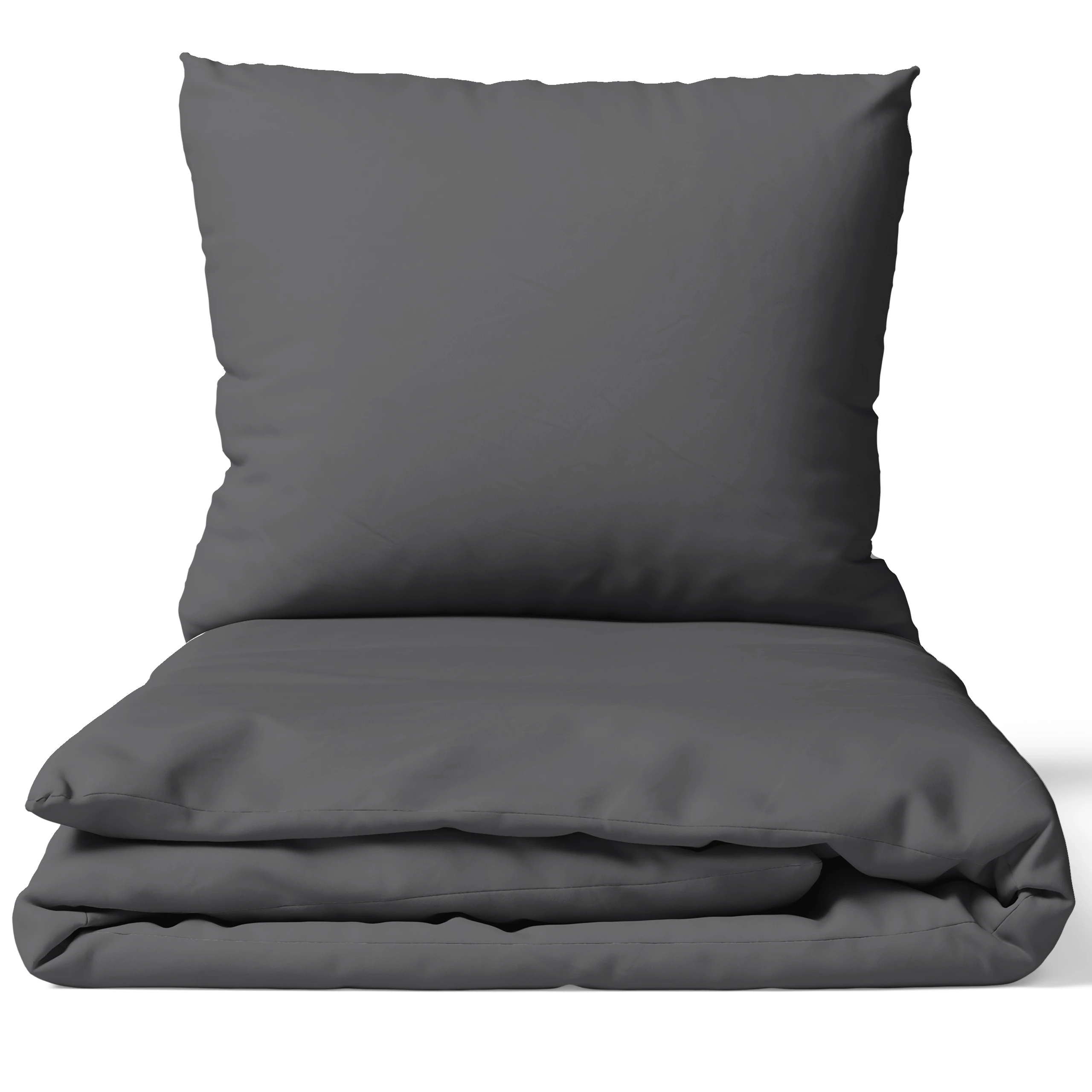 Pościel 135x200 Ciemnoszara Bawełna Premium J&w Grafitowy Spokój