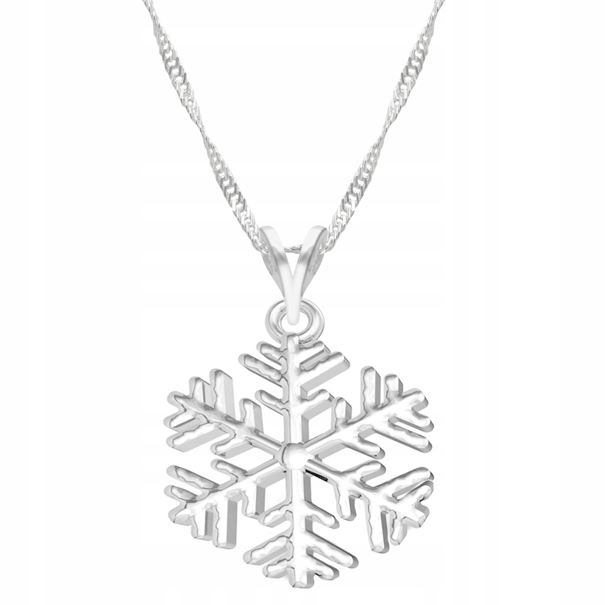 Stříbrný řetízek náhrdelník 925 Vločka