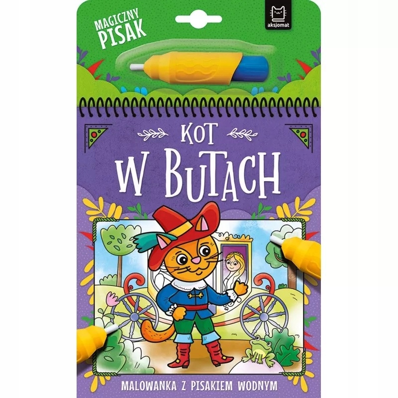 

Kot w Butach. Malowanka z pisakiem wodnym Aksjomat