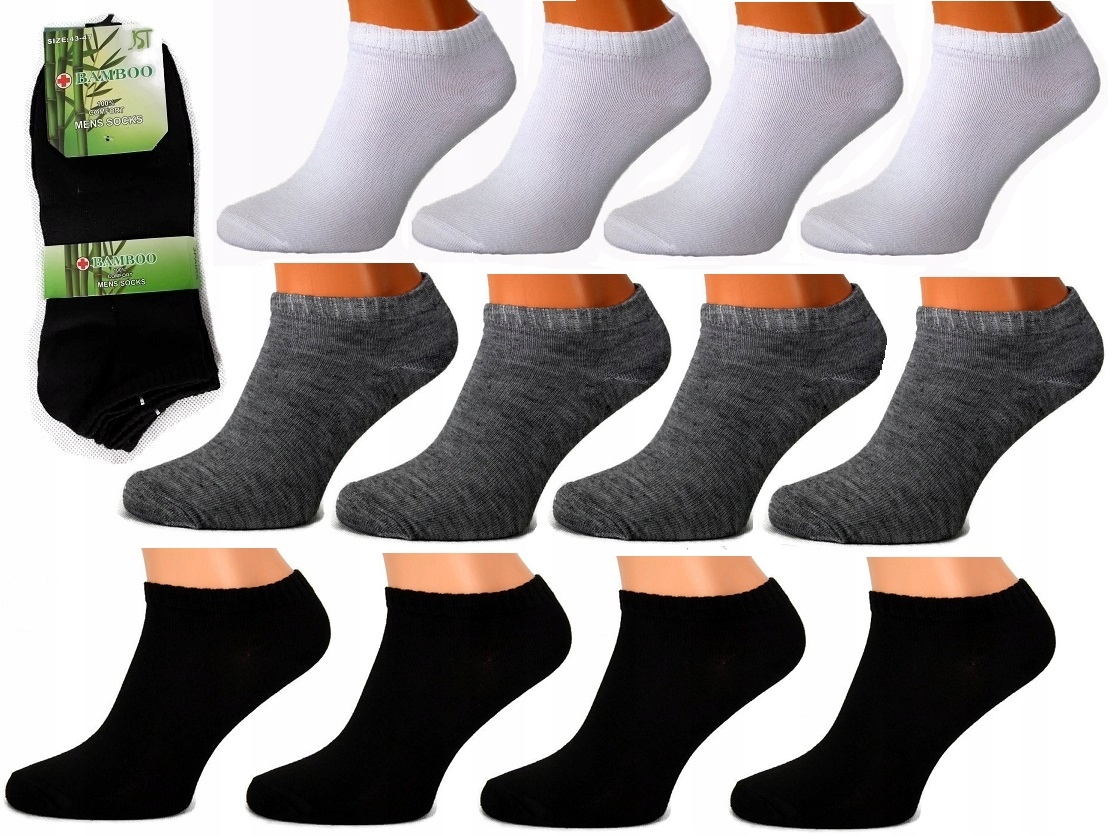 

12x Skarpety Skarpetki Stopki Bambusowe 39-42
