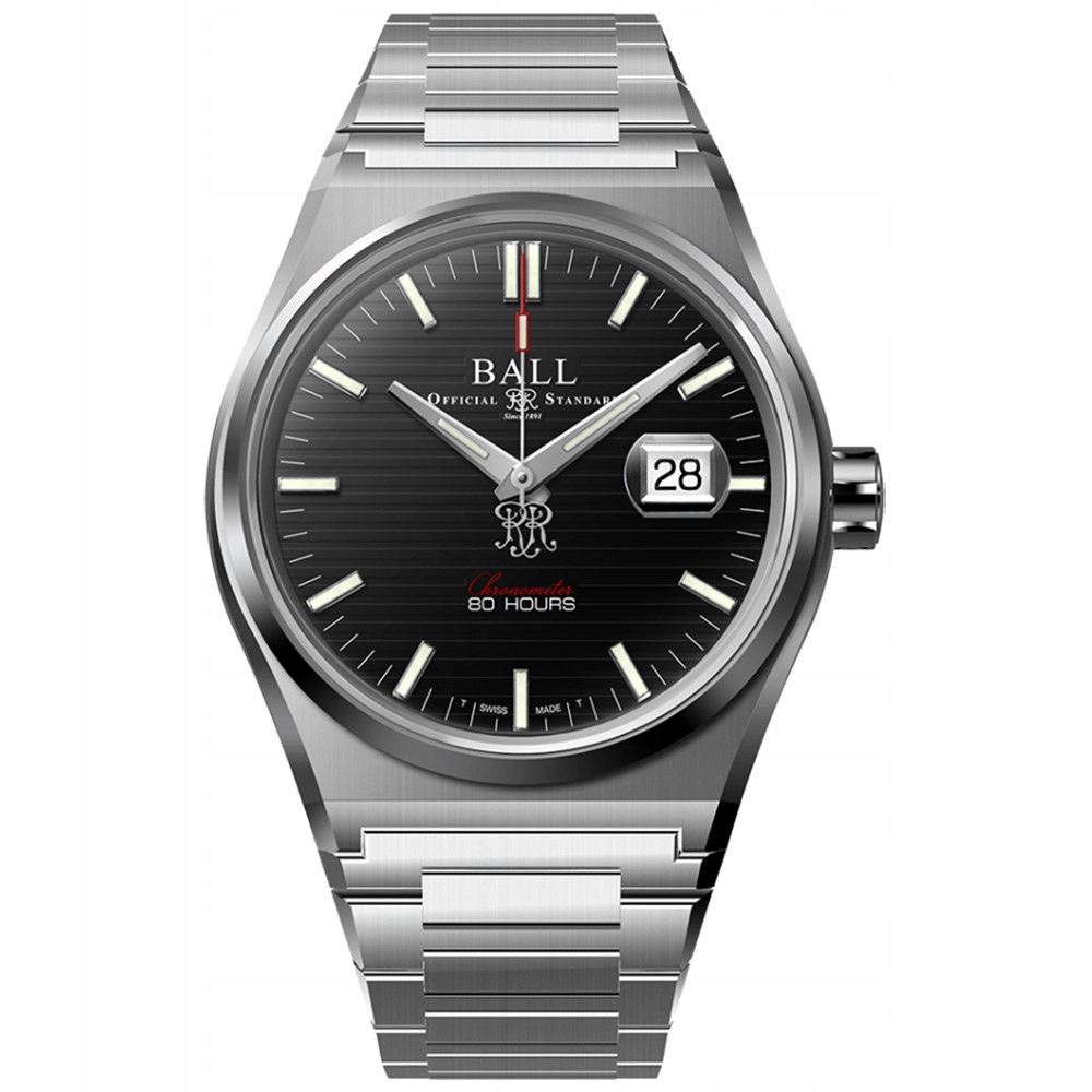 Pánské Hodinky Ball NM9352C-S1C-BK stříbrný náramek