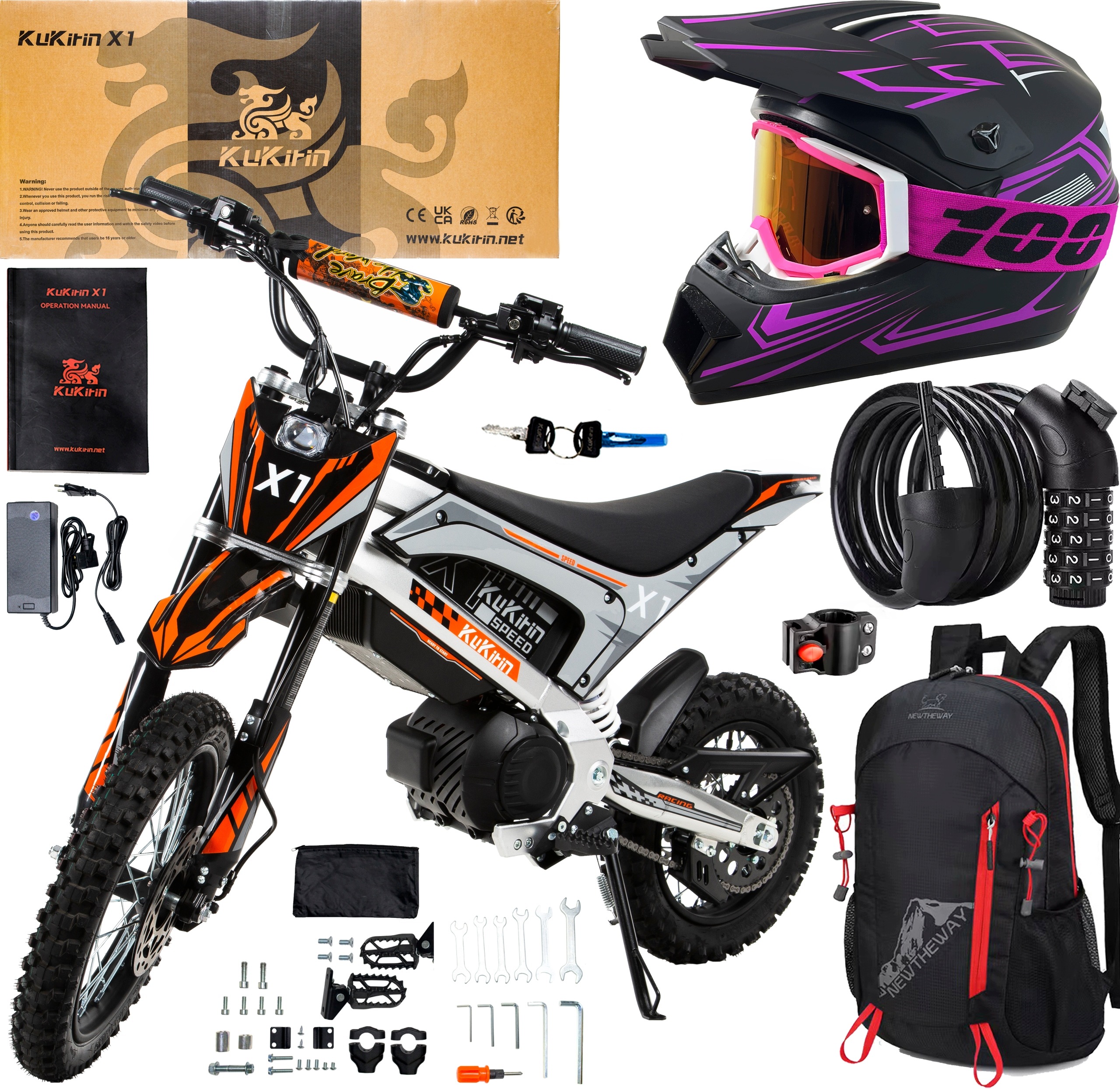 Kukirin X1 Elektrické vozidlo 1000W 50KM/H 48V 20.8Ah 50KM +3 dárky