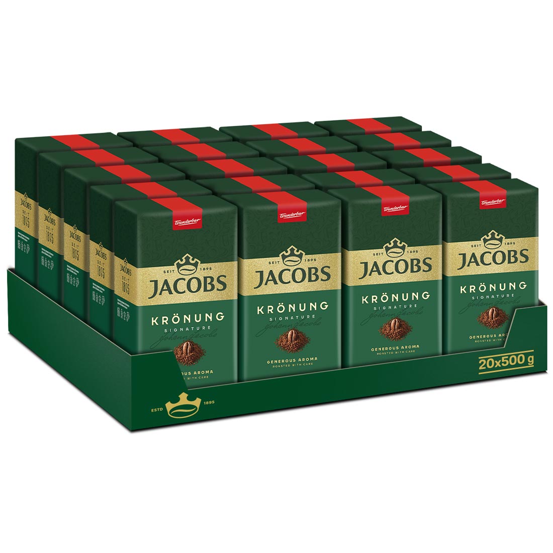 Kawa mielona Jacobs Kronung 100% arabica zestaw 20x 500g