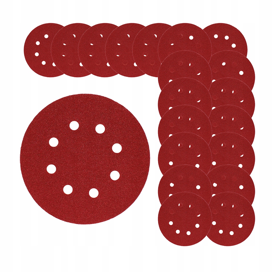 Papier Ścierny Na Rzep Krążki Szlifierki Oscylacyjnej Otwory 125 P120 20szt