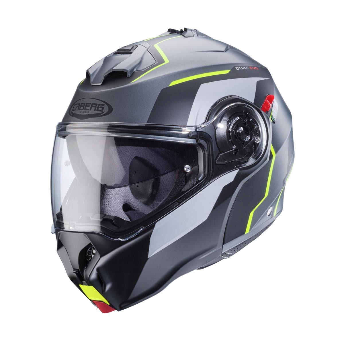 Caberg Flip-up Čeľusťová Prilba Model Duke Evo Move Farba Šedá Mat/čierna/ža
