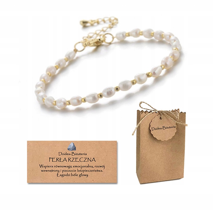 Bransoletka Perły Rzeczne Hodowlane 3,5mm x 4,5mm