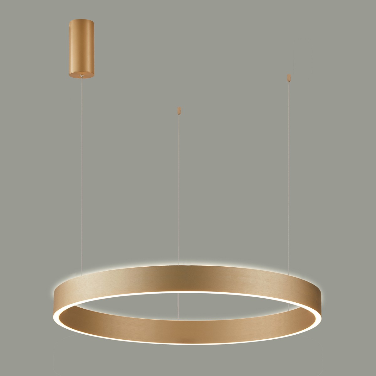 Brasco, Nowoczesna, dekoracyjna, złota lampa wisząca, Led, 100W, 6800LM