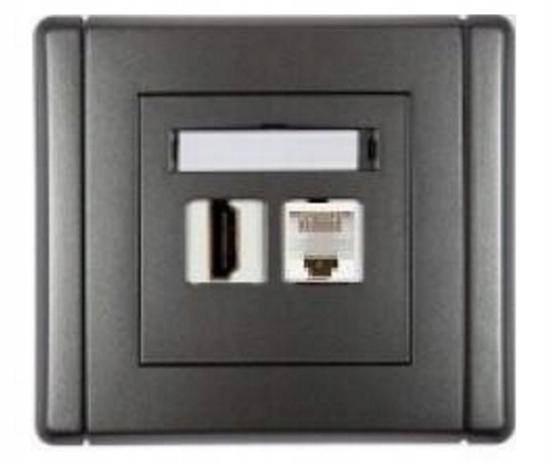 Karlik Flexi grafitový konektor HDMI+RJ45 11FGHK