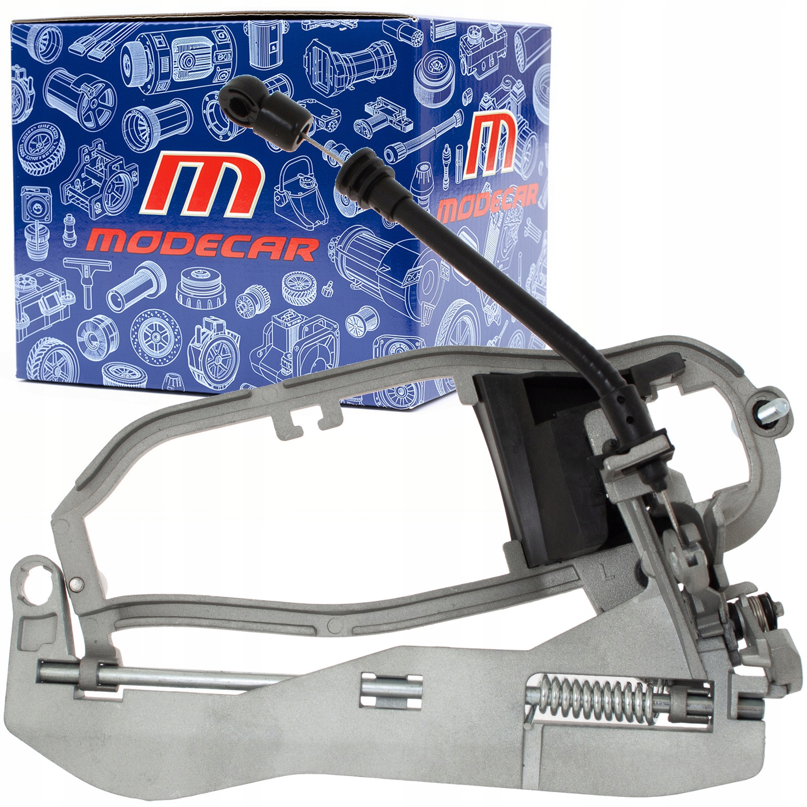 Mechanizm klamki zewnętrznej Modecar srebrny przedni lewy do BMW X5 E53