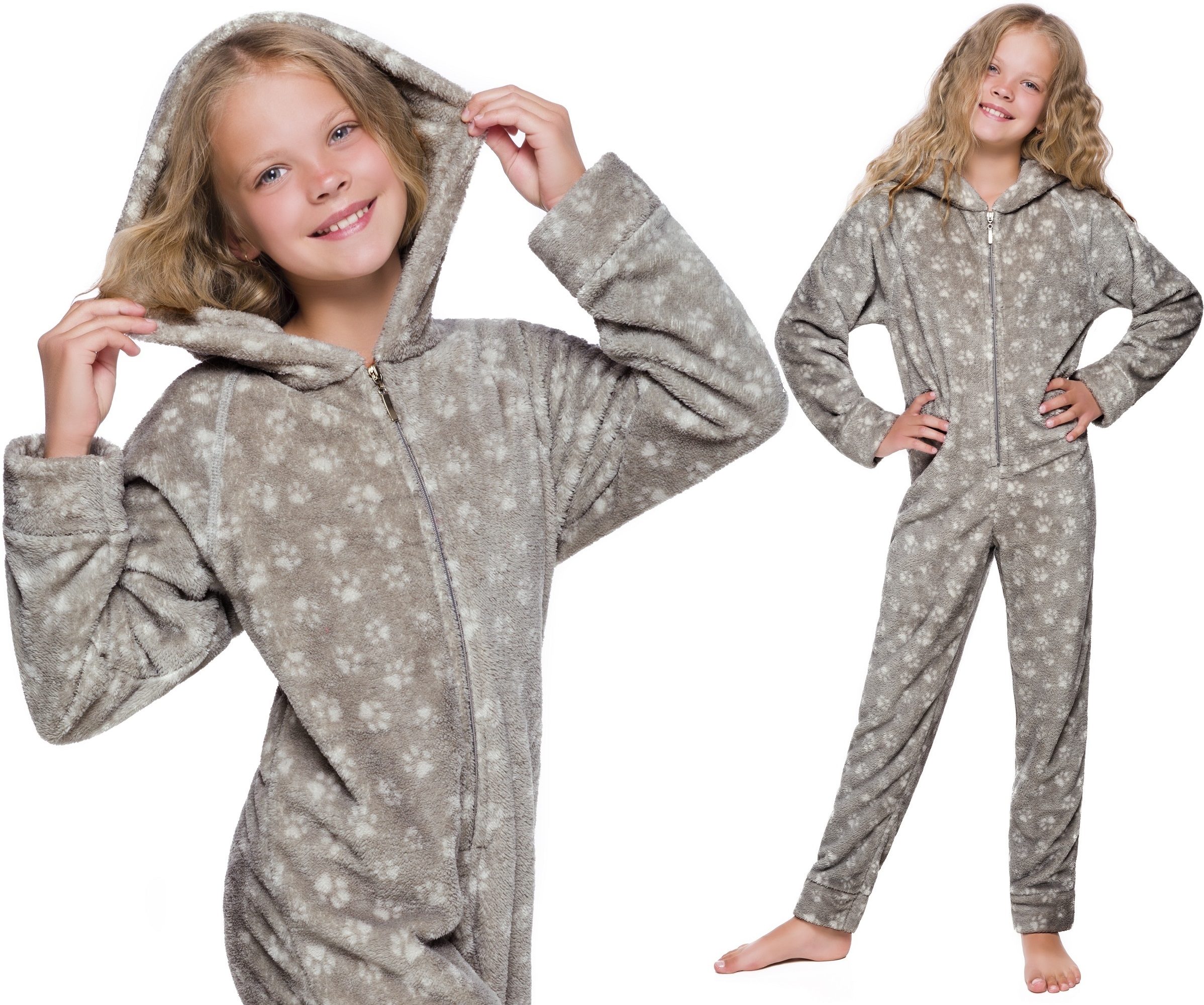 

Piżama Ciepły Kombinezon Kaptur Onesie Pajac 134