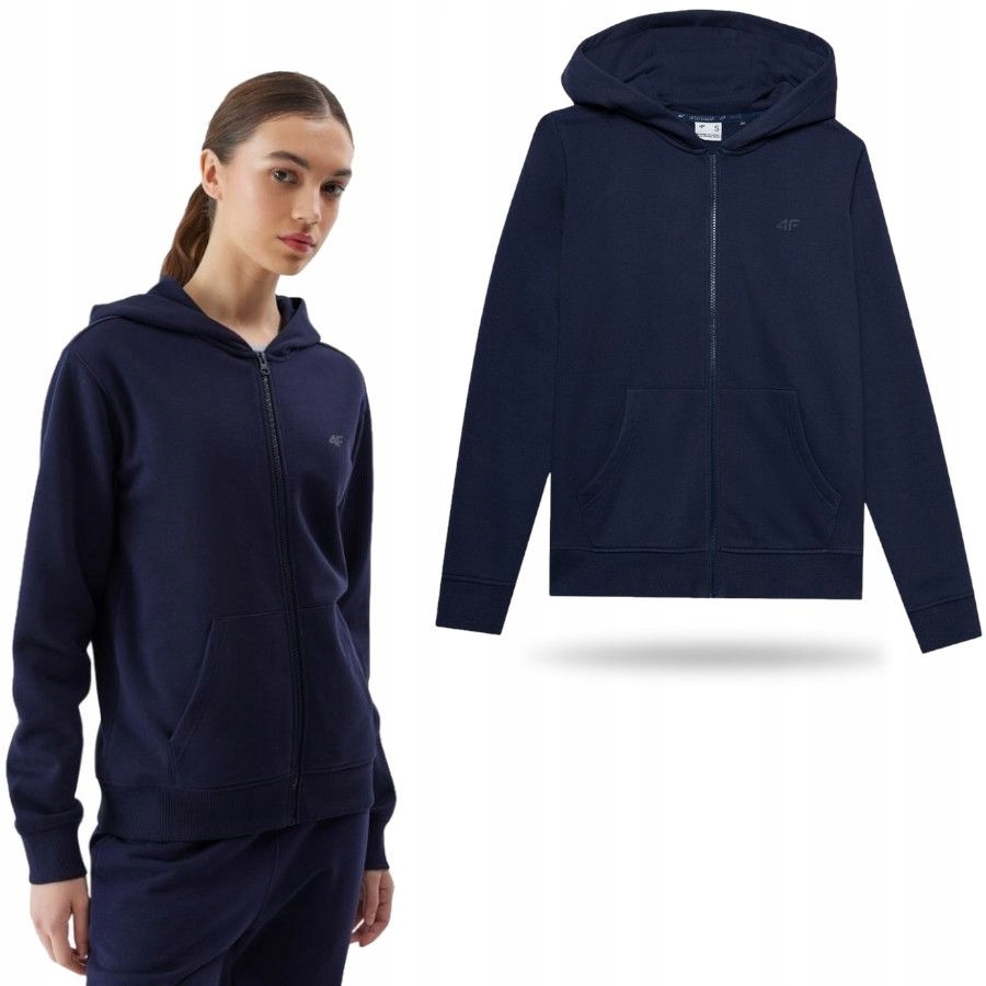 Bluza Damska 4F Dresowa Sportowa Ciepła Na Co Dzień