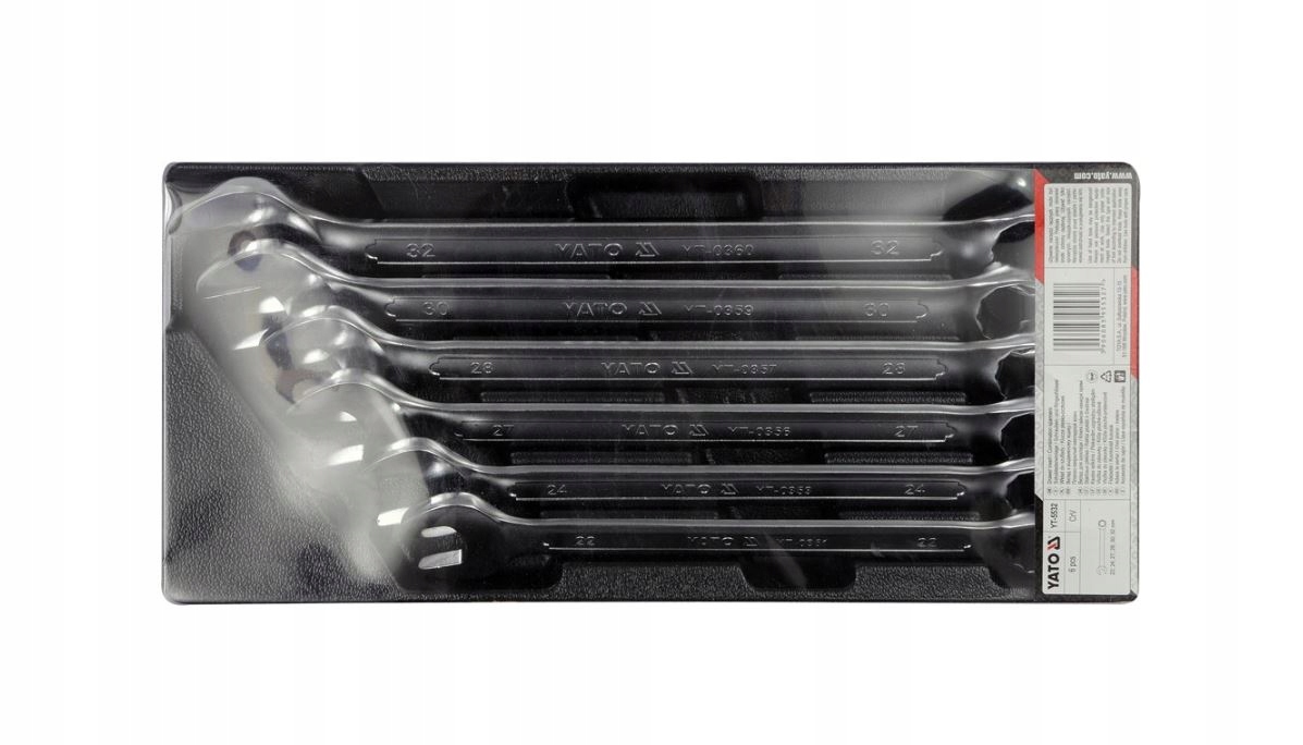 WKŁAD DO SZUFLADY KLUCZE PŁASKO-OCZKOWE 22-32mm 6e Marka Yato