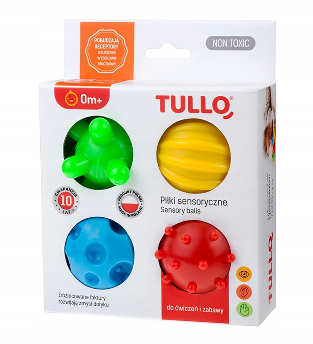 

Piłki Sensoryczne 4 Szt gryzak Jeż jeżyk Tullo ćw