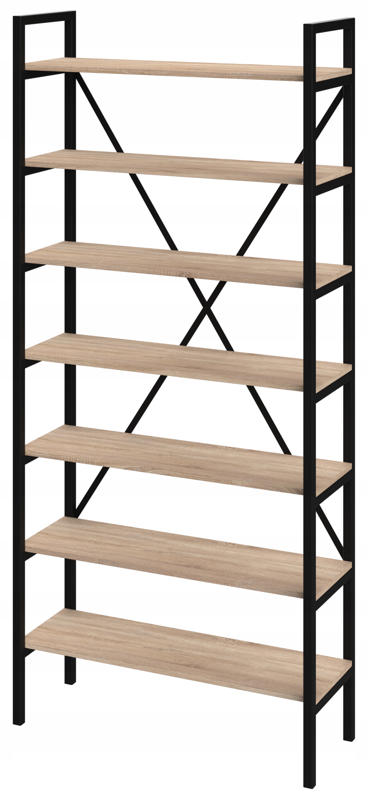 Regál Loft Medium-LAM 220x80x30 D7 na knihy (mnoho barev desky)