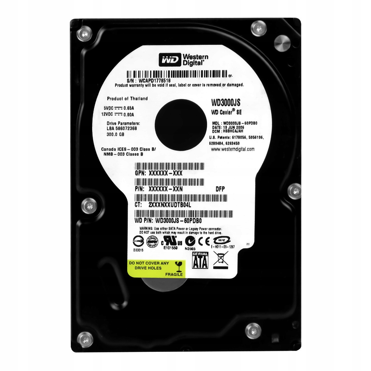 Wd Caviar Se 300GB Sata II 7.2K 8MB 3.5'' WD3000JS