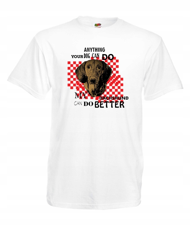 

L Koszulka Męska Jamnik Dachshund Pies Dog Wzór