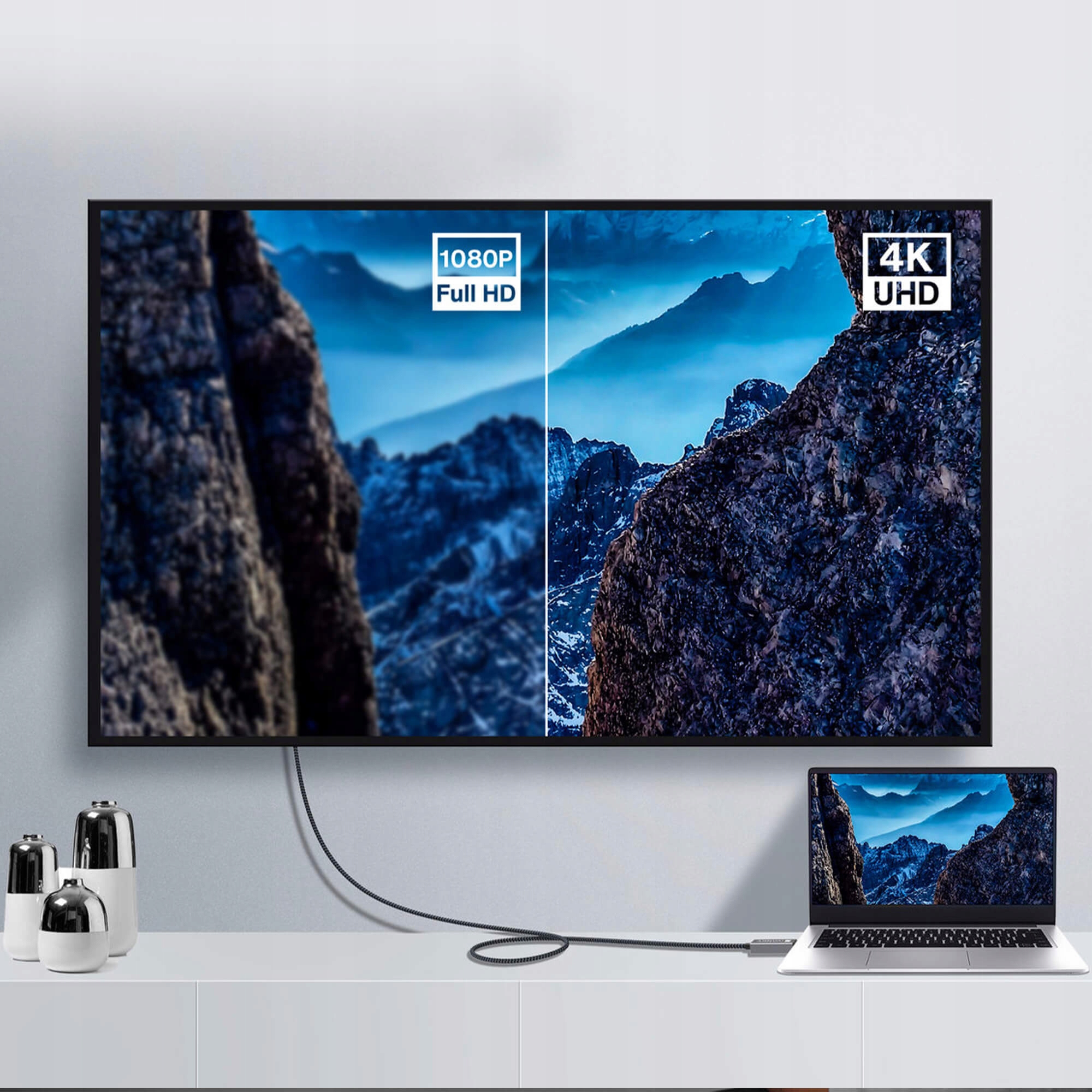 KABEL DISPLAY PORT do HDMI DP DisplayPort 4K 2M Stan opakowania oryginalne