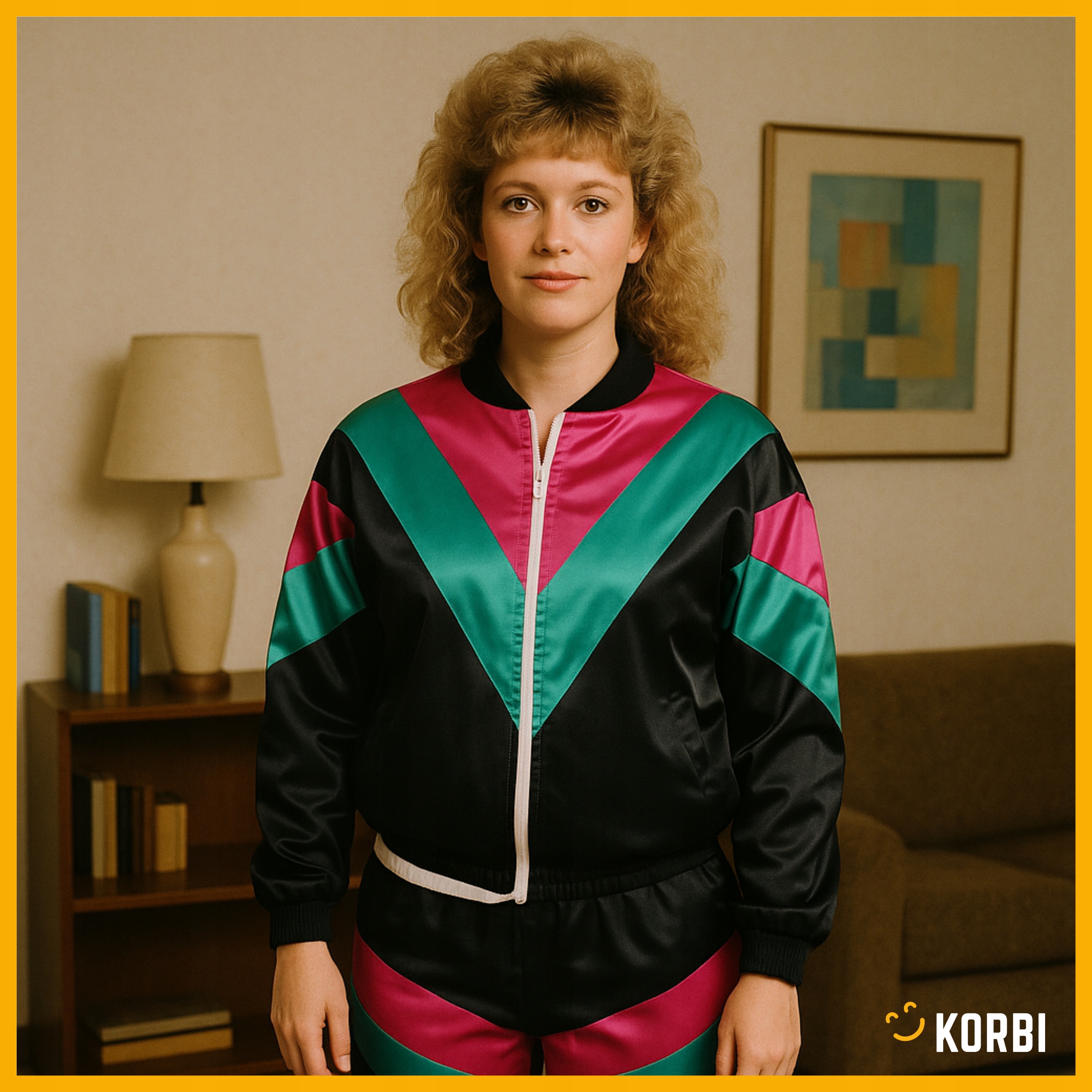 KOSTIUM LAT 80 PRZEBRANIE RAP DISCO HIP HOP NA IMPREZĘ TEMATYCZNĄ RETRO M Marka Korbi