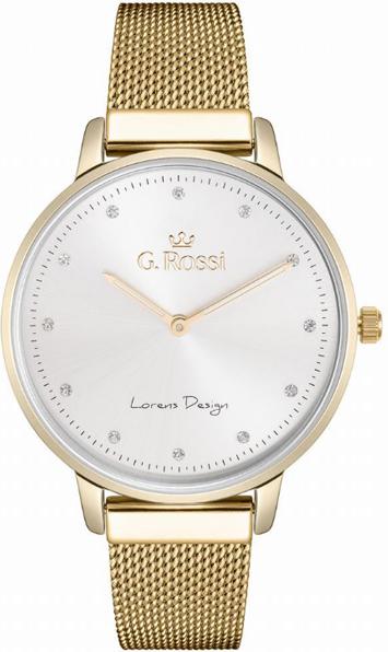 Zlaté dámské hodinky na náramku bílý ciferník elegantní módní dárek