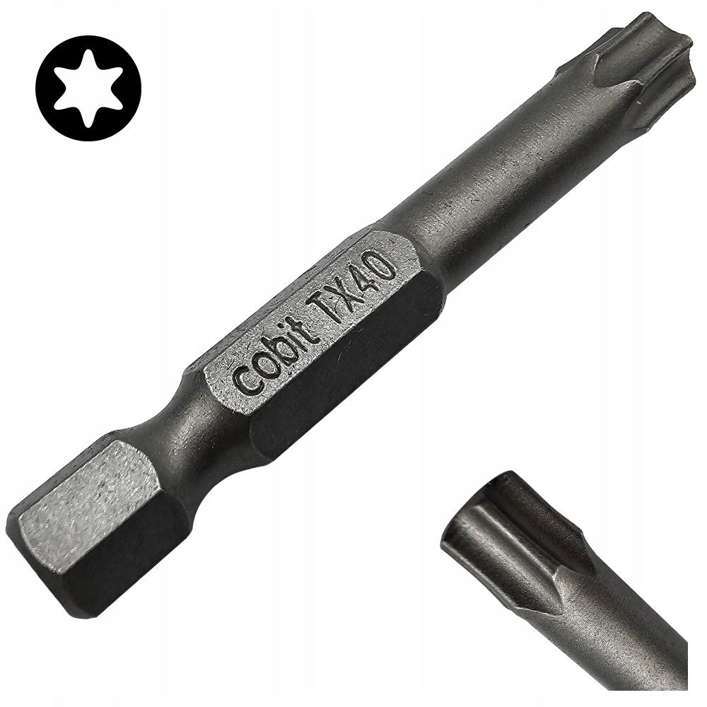 Bit Końcówka Do Wkrętarek TX40 50mm Gwiazdkowy Torx Torsion Cobit 1szt