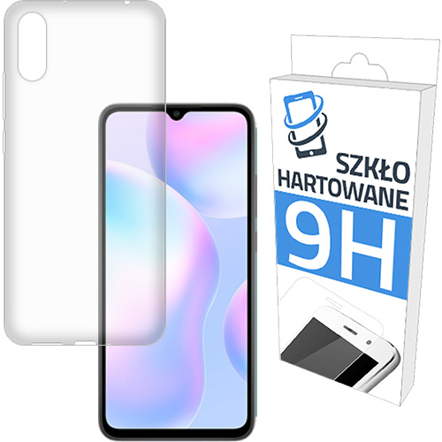 

Etui Slim Case+szkło Hartowane do Xiaomi Redmi 9AT
