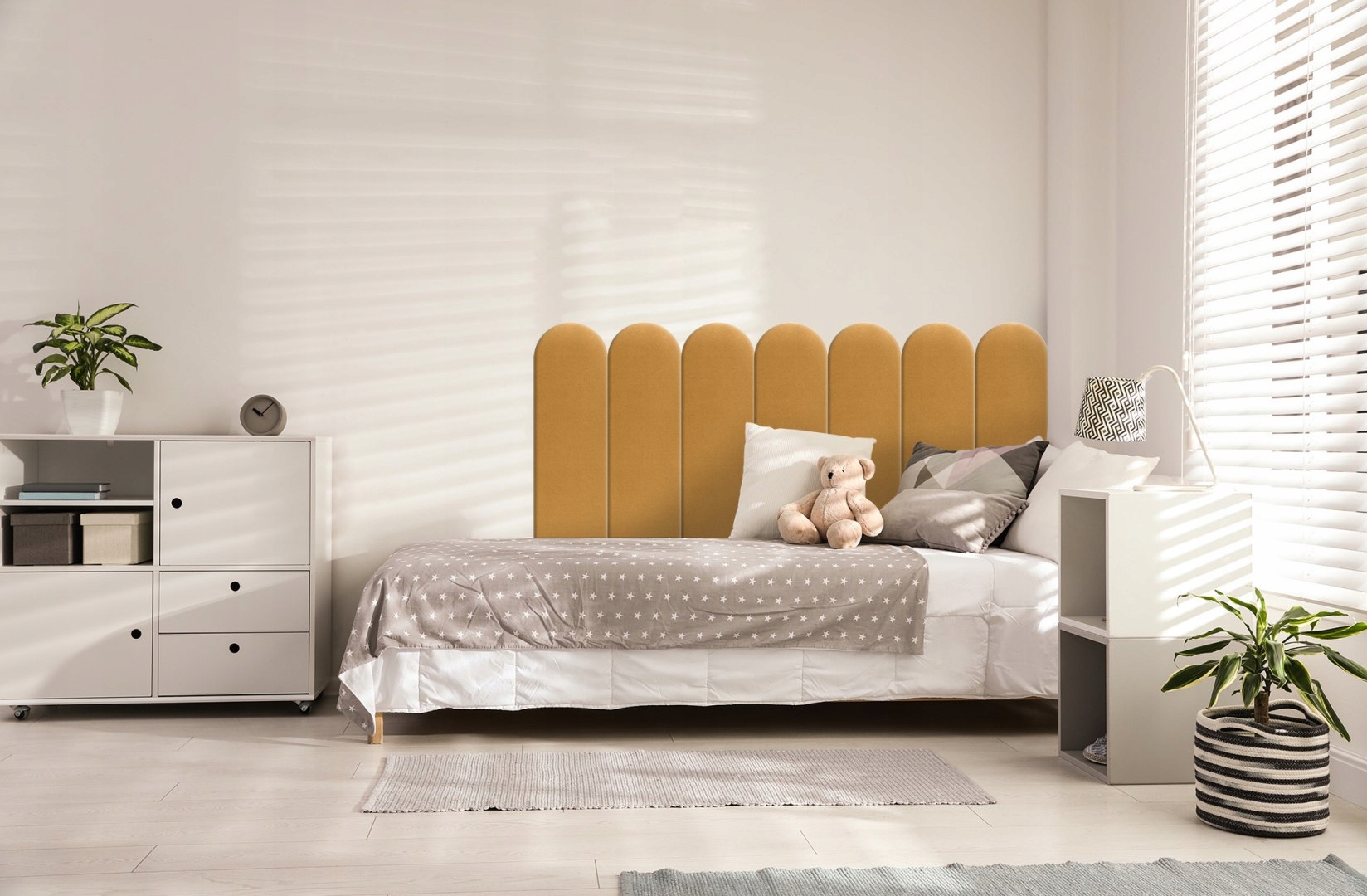 Panel Tapicerowany Żółty 20x60 cm Kod producenta MPT-P20-60-T18