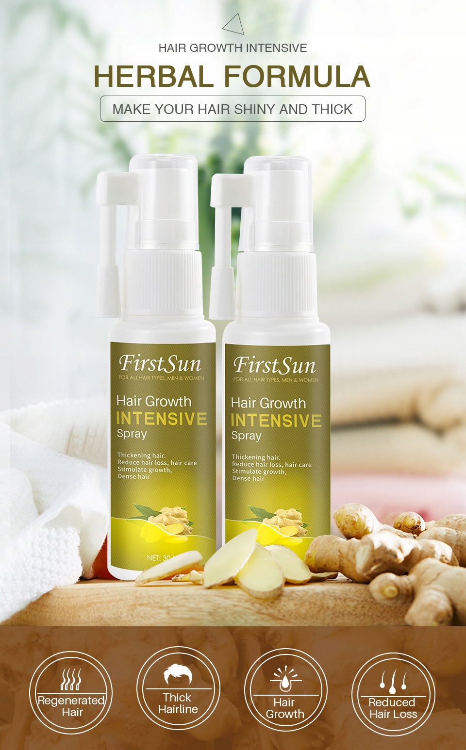 Ginger Wzrost Włosów Przeciw Wypadaniu Spray Marka Oneofthose