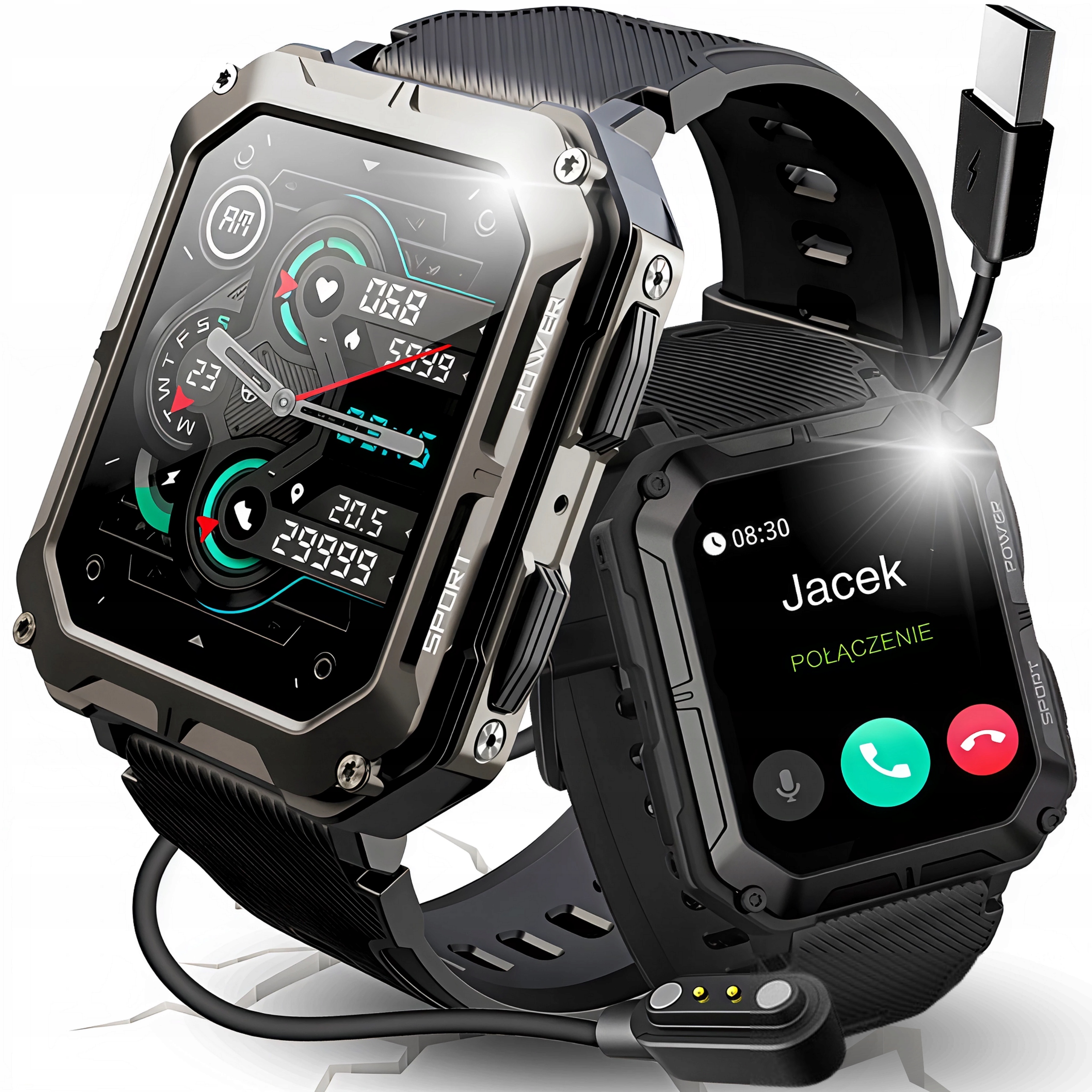 Chytré Hodinky Pánské Hodinky Armor Menu Pl Conversations Voděodolné 380 Mah+ Bonus