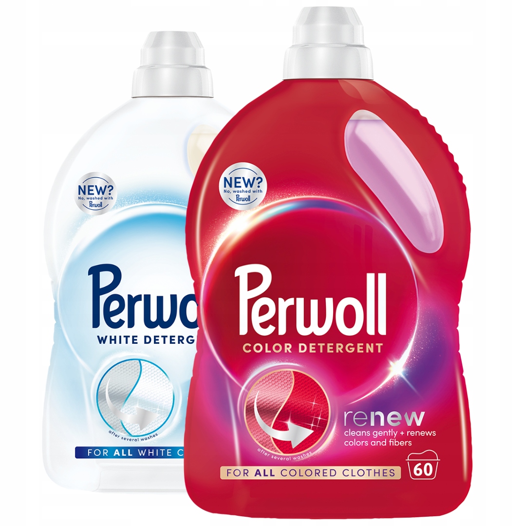 Levně Perwoll Renew Color White Tekutý prací prostředek na barevné bílé prádlo 6l 120pr