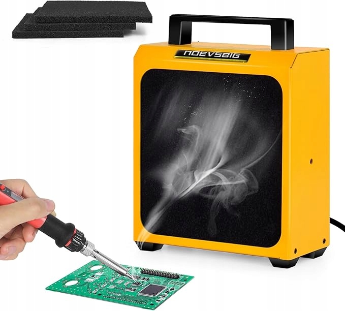 Pohlcovač pájecích výparů, pohlcovač kouře, výkonný ventilátor