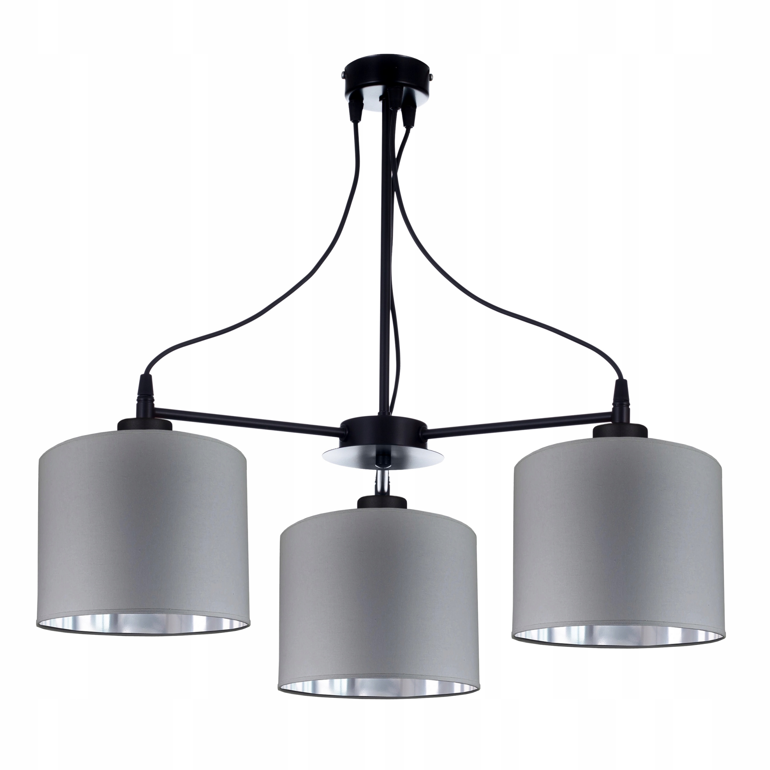 

Lampa Plafon Sufitowa Żyrandol Nowoczesna Szara