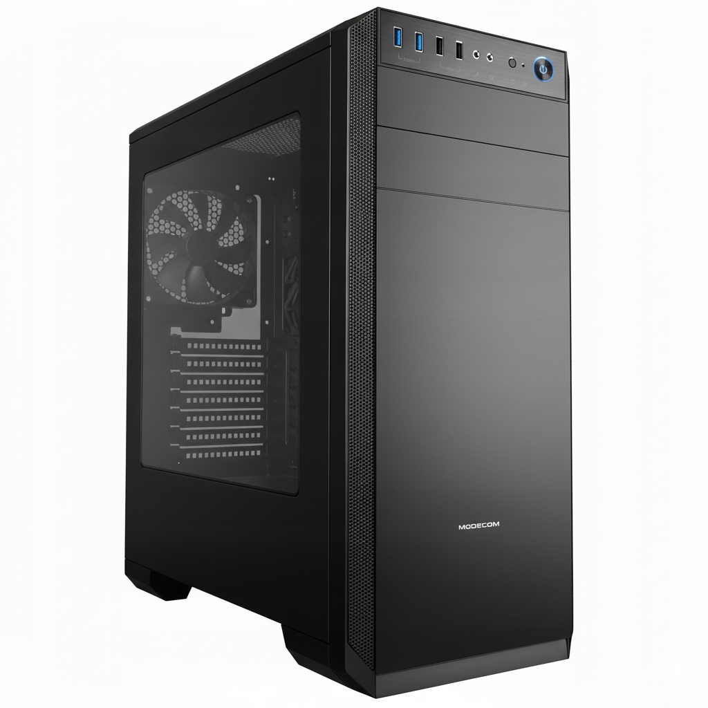 Obudowa komputerowa Modecom Oberon Pro czarna Midi Tower z oknem 2x Usb 3.0