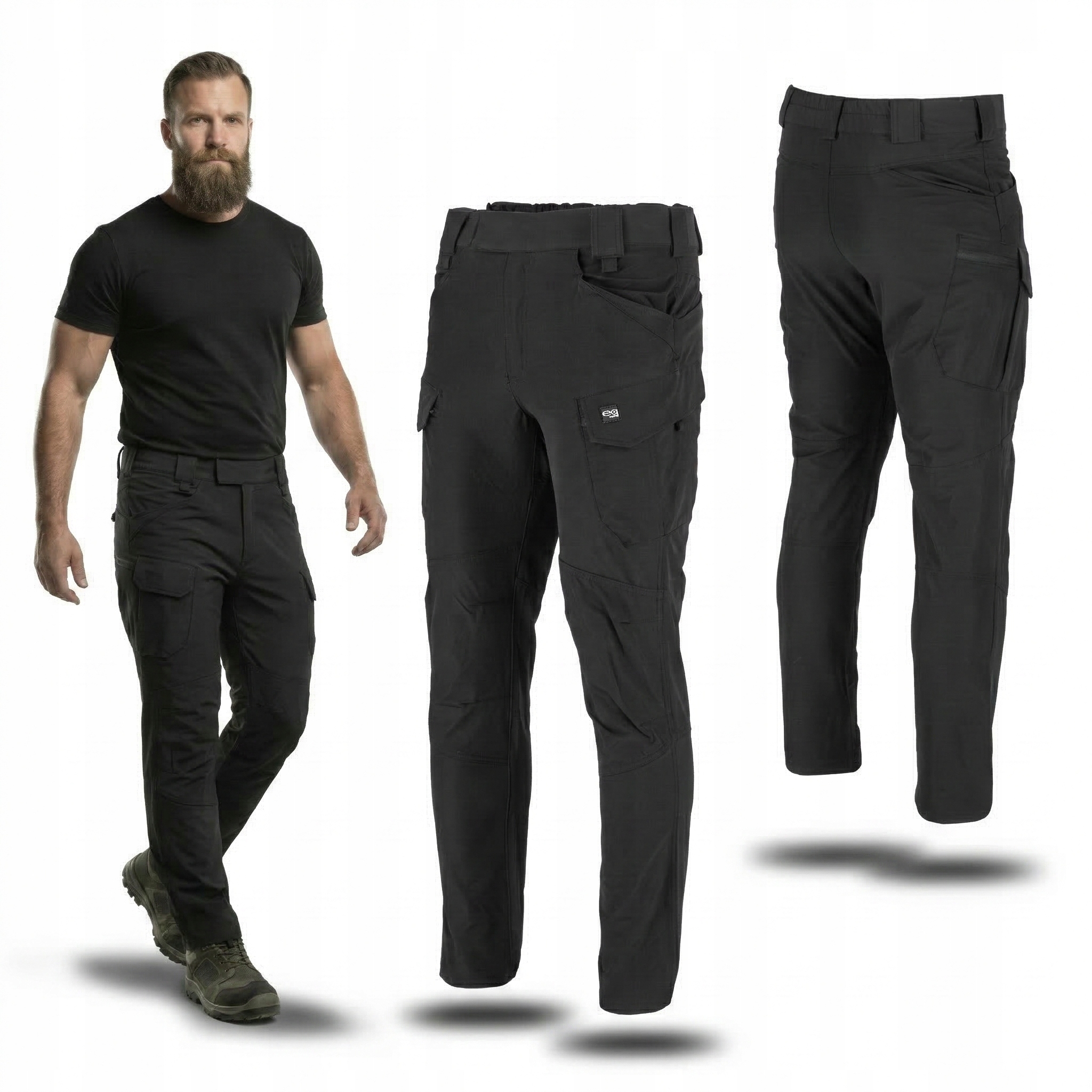 Spodnie robocze męskie bojówki streach elastyczne Bhp Equiq Q10103 Rozm. M