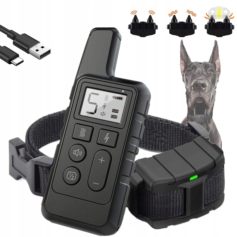 Levně Obojek pro psa s elektrickým šokem – tréninková sada s dálkovým ovládáním