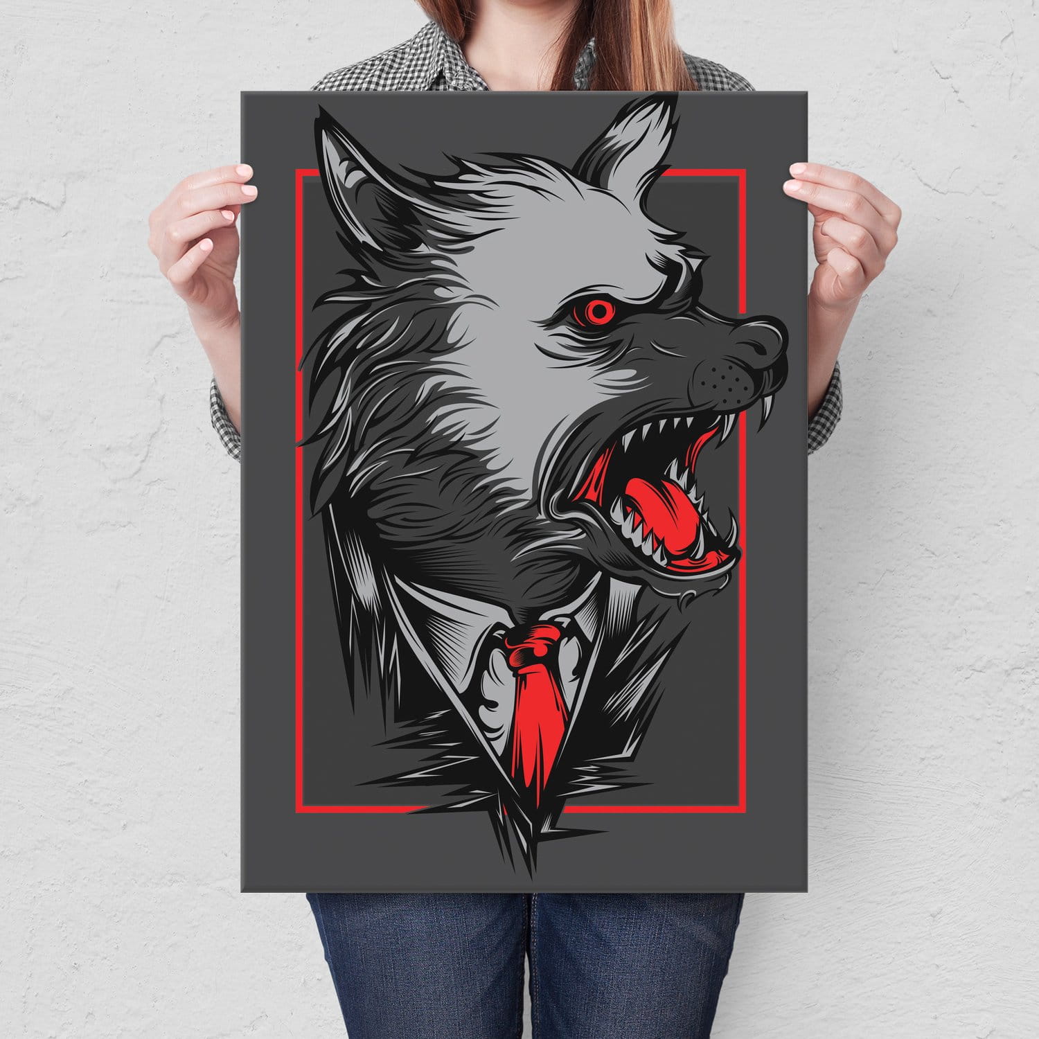 BLACHA Z METALU NA ŚCIANĘ PREZENT DEKORACJA WILK Marka SteelPoster