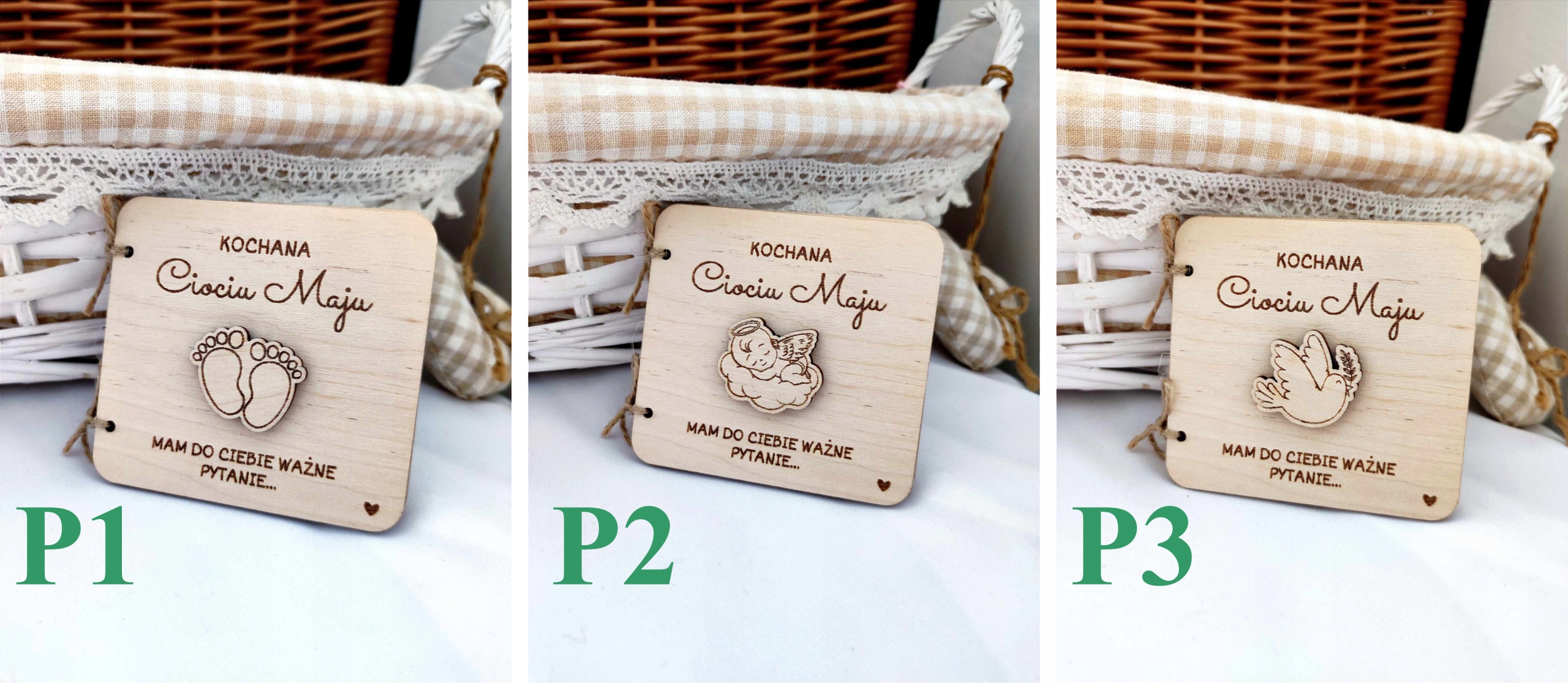 Prośba do chrzestnych czy zostaniesz moją chrzestną zaproszenie RÓŻNE WZORY Wysokość produktu 7.5 cm