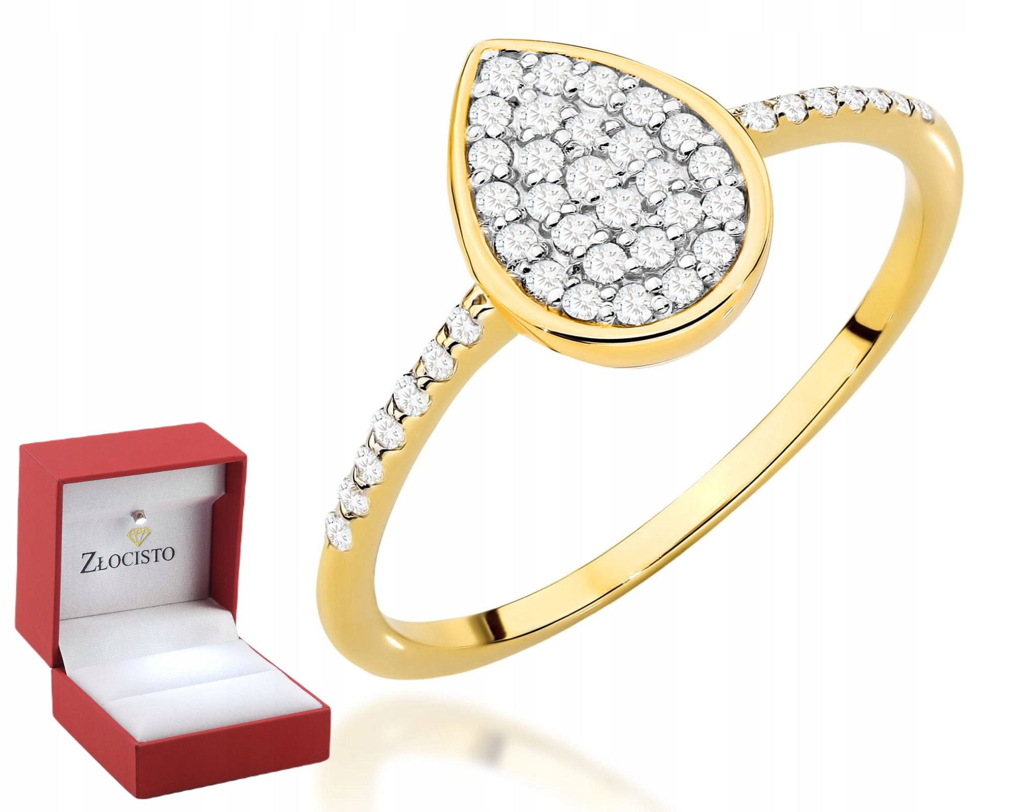 Zlatý Prstýnek Diamanty Žluté Zlato Gravírování Bonus 585 Dárek