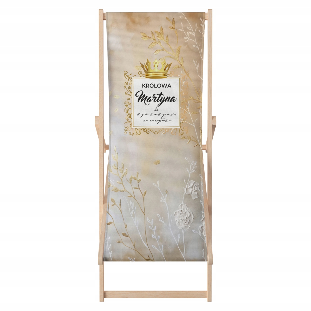 Dřevěné Lehátko jako dárek Lehátko Královna protože život začíná v důchodu