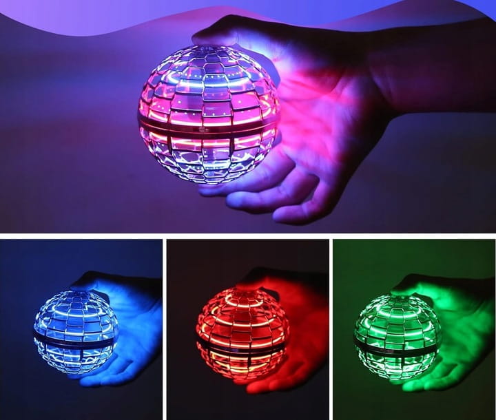 UCIEKAJĄCA KULA ZE ŚWIATŁEM PIŁKA LATAJĄCE UFO ŚWIECĄCA Z PILOTEM Stan opakowania oryginalne